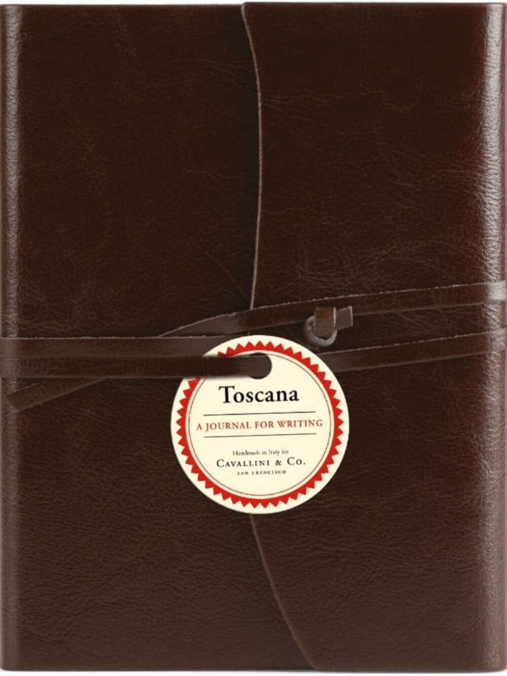 Elegant Brown Leather Journal 5x7 - Hardbound Toscana Style Notebook for Writing